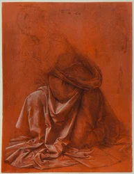 Studie zu den Falten des Kleides einer weiblichen Figur; Galleria Nazionale d